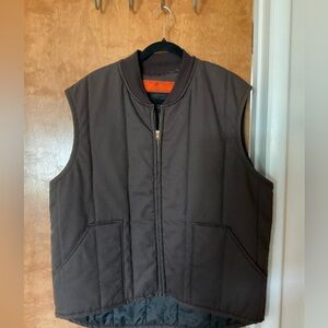 Red Kap Men's Dark Brown Sleeveless Vest XL